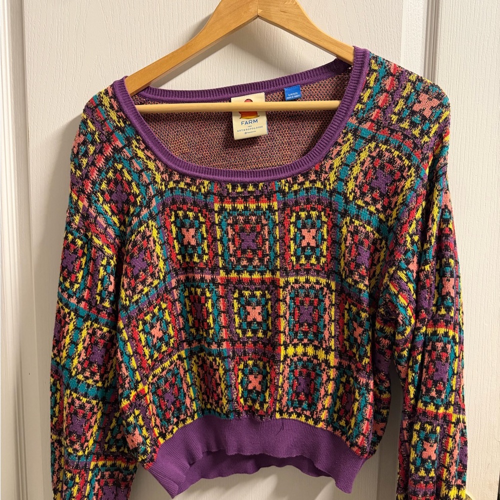 Farm Rio Multicolor Knit Sweater
